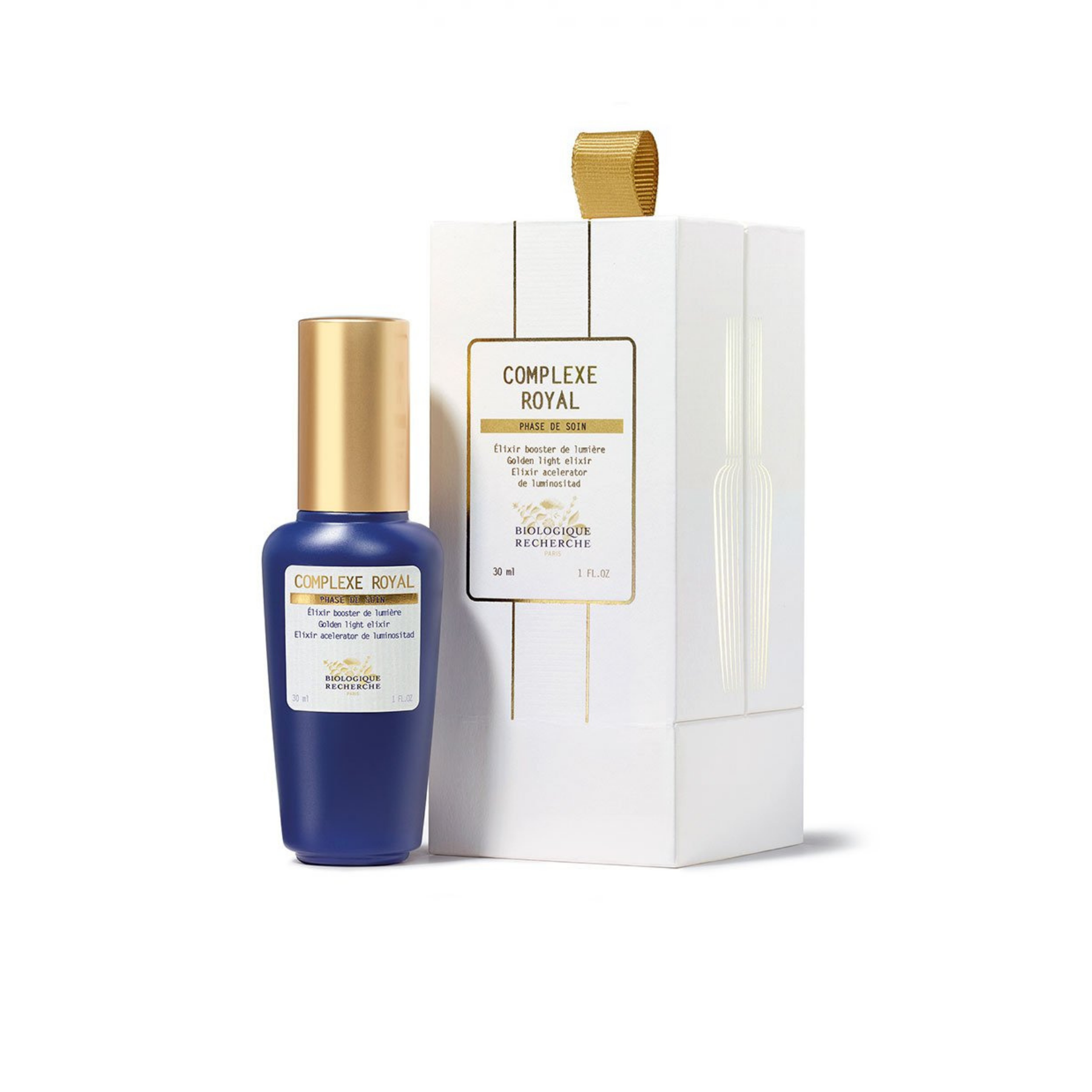 Blue pump bottle complexe Royal finishing serum