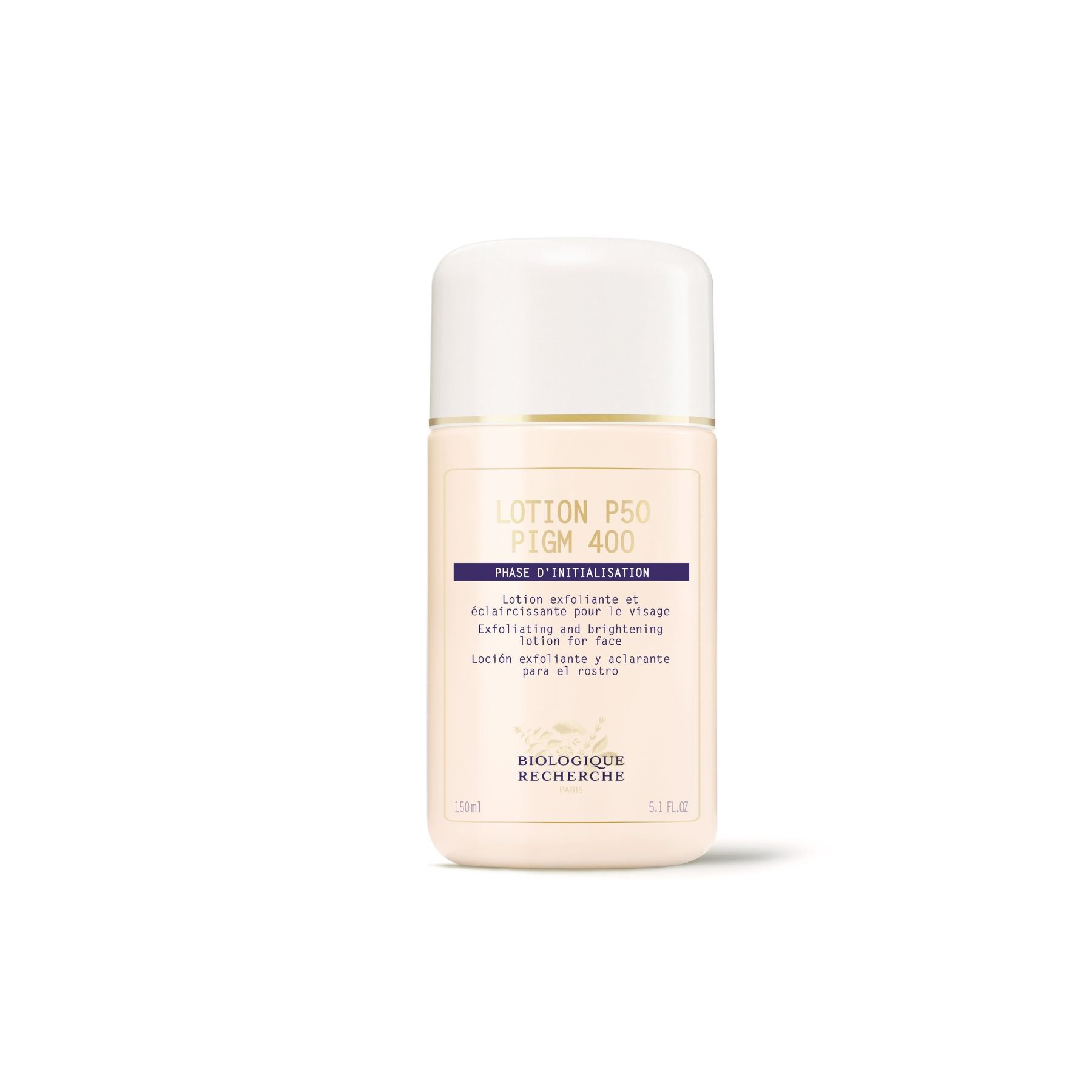 White Bottle of Exfoliating P50 PIGM400 Toner