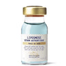 Glass vial with blue lique to depuff eyes
